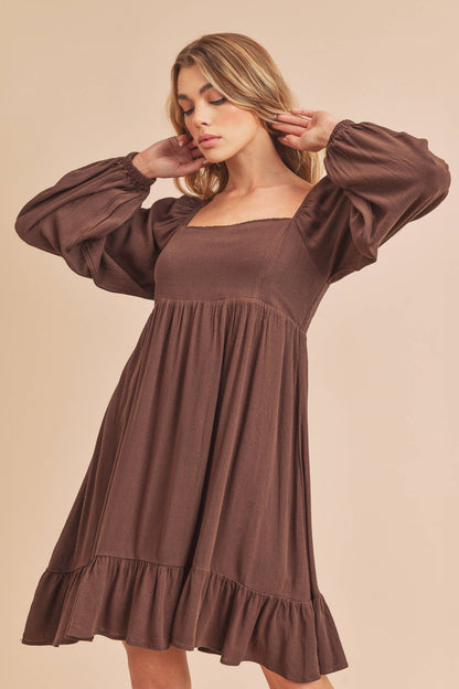 Beyah Dress - Brown