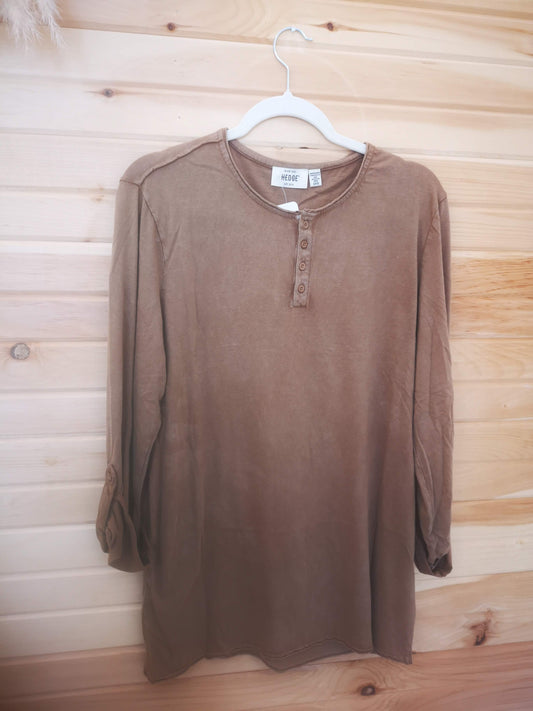 MENS KNIT TOP - Walnut LAST ONE SMALL