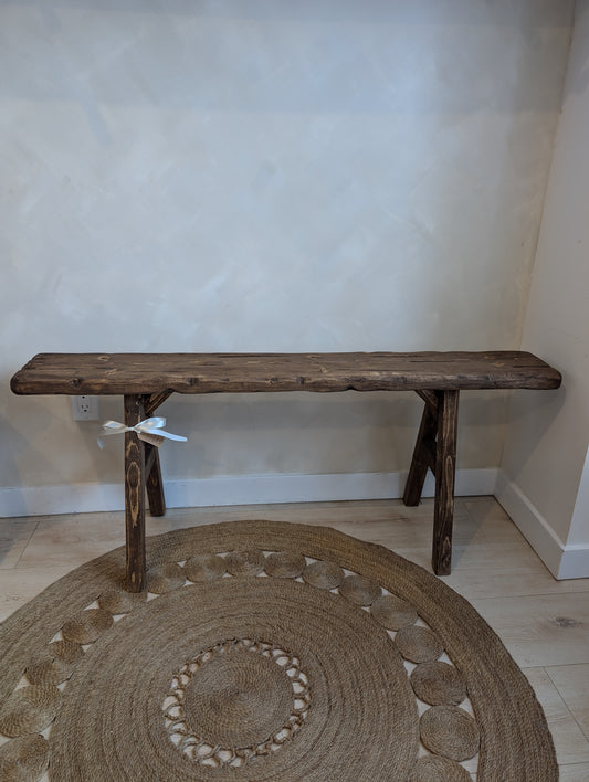 Vintage Inspired Bench - Aged Oak