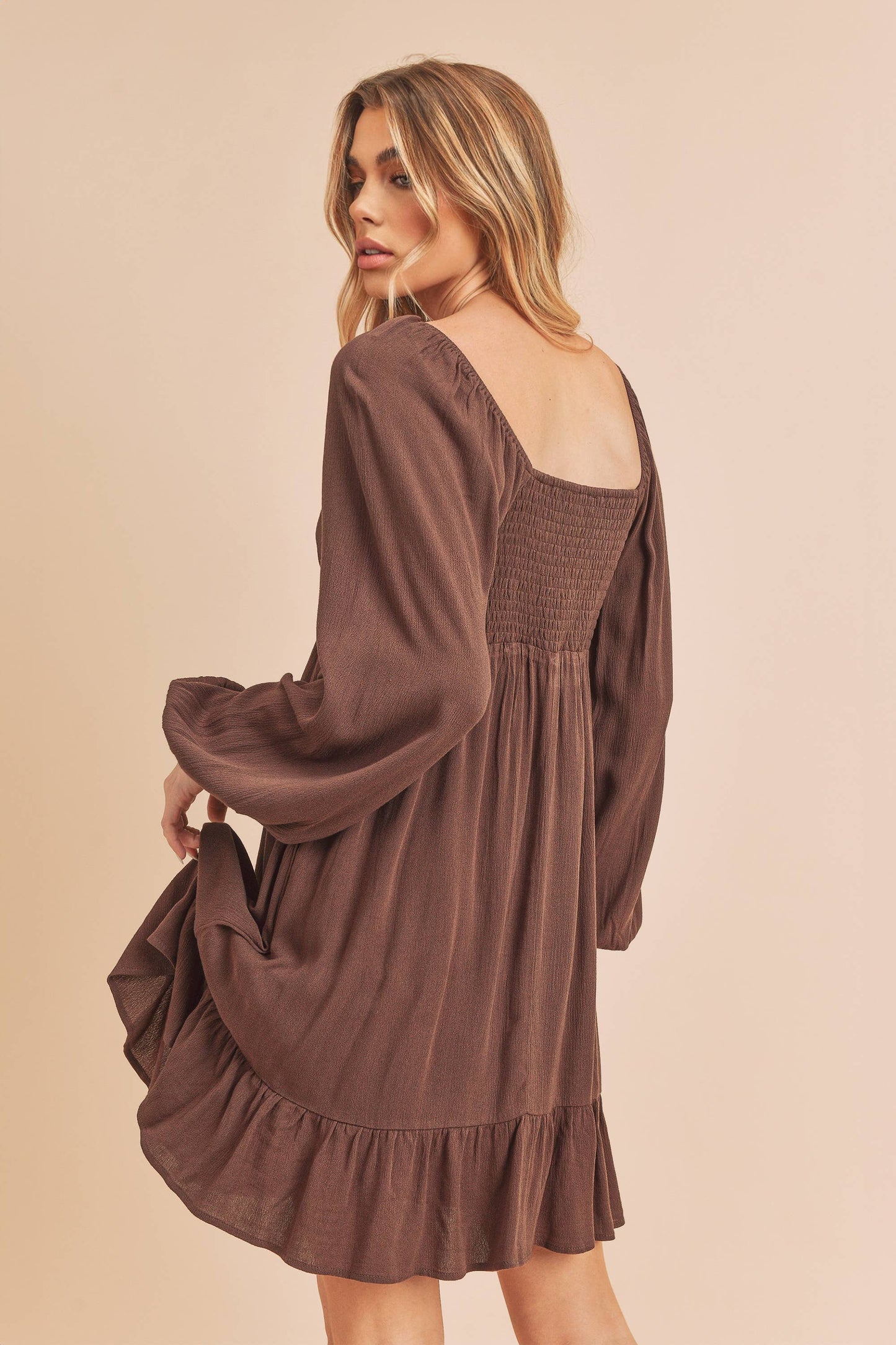 Beyah Dress - Brown