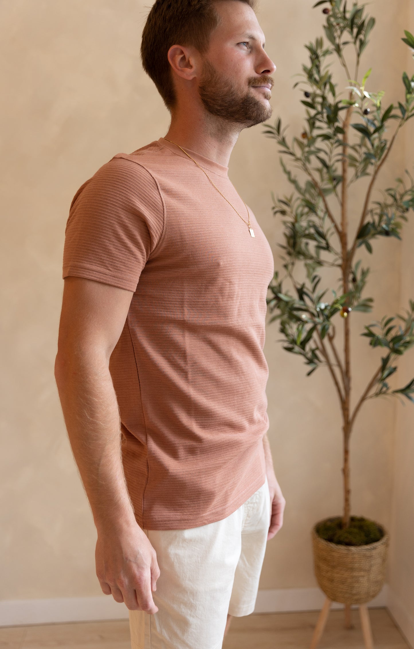 Ribbed Tee Softwood