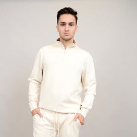 Men's Quarter Zip - Cream